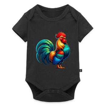 Beautiful Rooster Image - Baby Premium short-sleeve bodysuit - black - Front