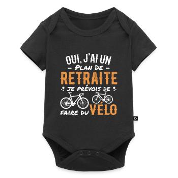 Retired Cycling Retirement Plan Cycling Cycling - Baby Premium short-sleeve bodysuit - black - Front