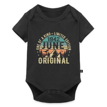 Legendär Seit Juni 1942 Geburtstag Geschenk 1942 - Baby Premium Kurzarmbody - Schwarz - Vorne