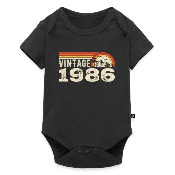 Vintage 1986 Cadeau Anniversaire 1986 Rétro 1986 - Body à manches courtes Premium Bébé - noir - Devant