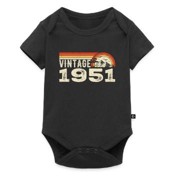 Vintage 1951 Cadeau Anniversaire 1951 Rétro 1951 - Body à manches courtes Premium Bébé - noir - Devant