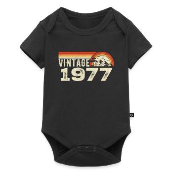 Vintage 1977 Retro 1977 Birthday Gift 1977 - Baby Premium short-sleeve bodysuit - black - Front