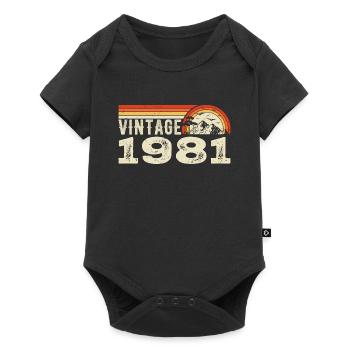 Vintage 1981 Cadeau Anniversaire 1981 Rétro 1981 - Body à manches courtes Premium Bébé - noir - Devant