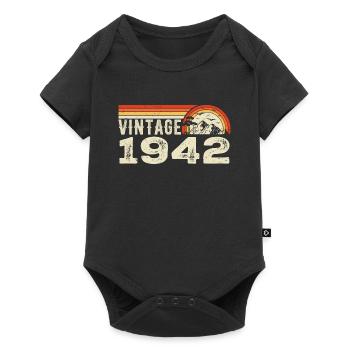 Vintage 1942 Birthday Gift 1942 Retro 1942 - Baby Premium short-sleeve bodysuit - black - Front