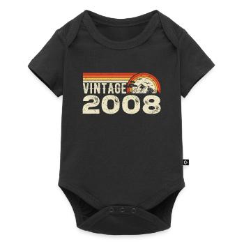 Vintage 2008 Birthday Gift 2008 Retro 2008 - Baby Premium short-sleeve bodysuit - black - Front