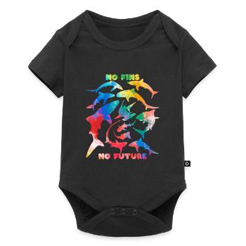 No fins no future Rainbow colors - Baby Premium short-sleeve bodysuit - black - Front