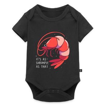 Shrimp Languste Meeresfrüchte Krabbe - Baby Premium Kurzarmbody - Schwarz - Vorne