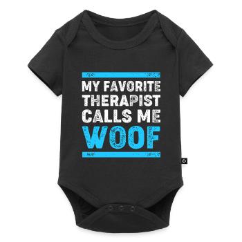 Therapy Dog Therapist Therapy Dog Trainer - Baby Premium short-sleeve bodysuit - black - Front