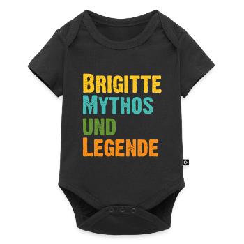 Mythos Brigitte die Legende Vorname Brigitte - Baby Premium Kurzarmbody - Schwarz - Vorne