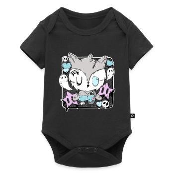 Wolfgang the zombie werewolf in kawaii style - Baby Premium short-sleeve bodysuit - black - Front