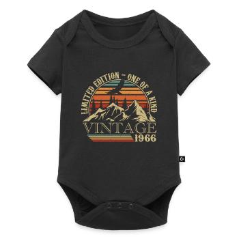 1966 Vintage Cadeau Anniversaire 1966 Retro 1966 - Body à manches courtes Premium Bébé - noir - Devant