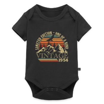 1954 Vintage Cadeau Anniversaire 1954 Retro 1954 - Body à manches courtes Premium Bébé - noir - Devant