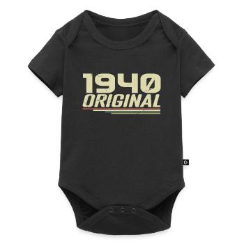 Born in 1940 Vintage 1940's Retro Anniversary 1940's - Baby Premium short-sleeve bodysuit - black - Front