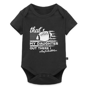 My Daughter Flag Football Mom Of A Flag Football - Baby Premium short-sleeve bodysuit - black - Front