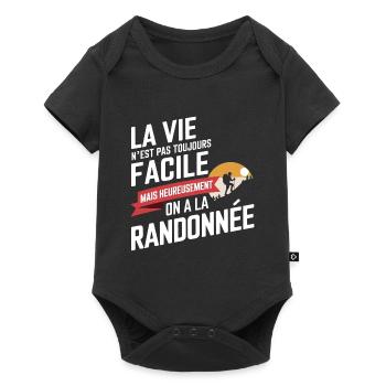 La vie n'est pas toujours facile, randonnée - Body à manches courtes Premium Bébé - noir - Devant