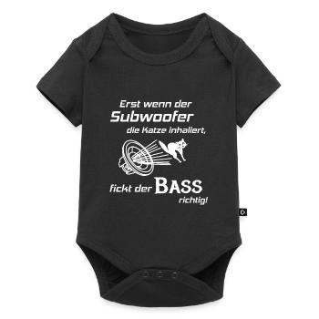Voiture Hifi - Subwoofer Cat, Hifi Shirt Bass Lover - Body à manches courtes Premium Bébé - noir - Devant