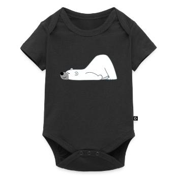 Facetious Cartoon Polar Bear by Cheerful Madness!! - Baby Premium short-sleeve bodysuit - black - Front