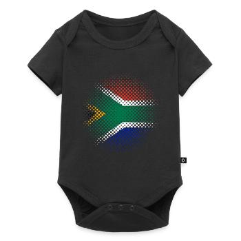 Afrique du Sud Drapeau Points Used Look - Body à manches courtes Premium Bébé - noir - Devant