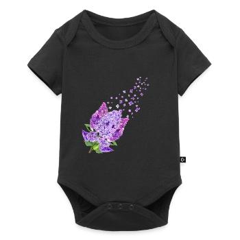 Flowers Many Flowers Spring Flow Summer Lilac - Baby Premium short-sleeve bodysuit - black - Front
