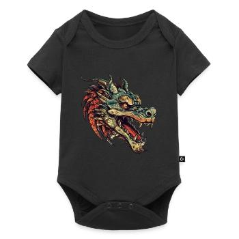 Dragon mystique Lindwurm Monster Monster Monster - Body à manches courtes Premium Bébé - noir - Devant