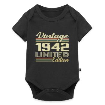 Anniversaire 82 Ans Millésime 1942 Cadeau 1942 - Body à manches courtes Premium Bébé - noir - Devant