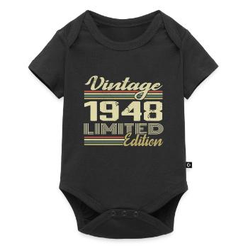 Anniversaire 76 Ans Millésime 1948 Cadeau 1948 - Body à manches courtes Premium Bébé - noir - Devant