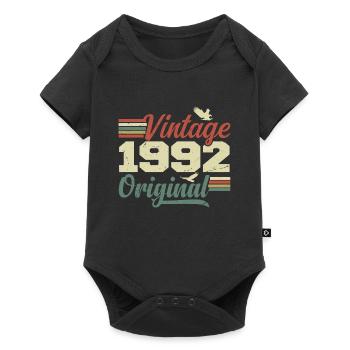 Vintage 1992 Cadeau Anniversaire 1992 Retro - Body à manches courtes Premium Bébé - noir - Devant