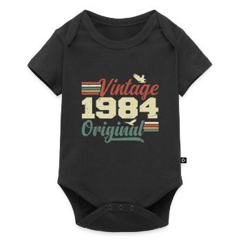 Vintage 1984 Retro 1984 Anniversary Gift - Baby Premium short-sleeve bodysuit - black - Front