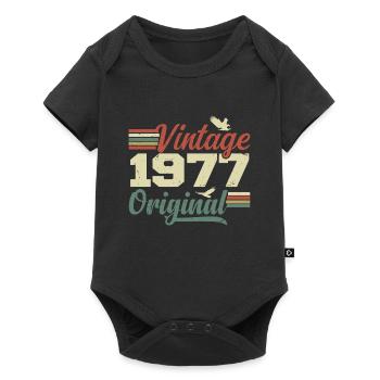 Vintage 1977 Cadeau Anniversaire 1977 Retro - Body à manches courtes Premium Bébé - noir - Devant