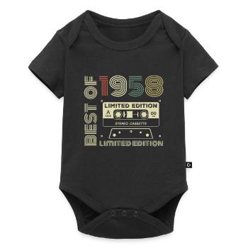 Millésime 1958 - cadeau d’anniversaire rétro 1958 - Body à manches courtes Premium Bébé - noir - Devant