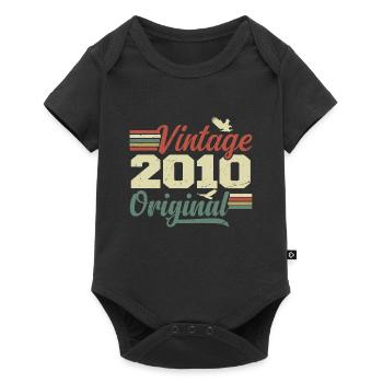 Vintage 2010 Cadeau Anniversaire 2010 Retro - Body à manches courtes Premium Bébé - noir - Devant