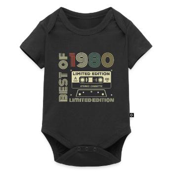 Millésime 1980 - cadeau d’anniversaire rétro 1980 - Body à manches courtes Premium Bébé - noir - Devant