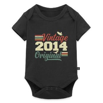 Vintage 2014 Cadeau Anniversaire 2014 Retro - Body à manches courtes Premium Bébé - noir - Devant