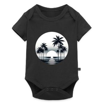 Serene Tropics Dusk - Baby Premium short-sleeve bodysuit - black - Front