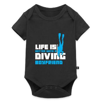 Relationship Gift Diving Girlfriend - Baby Premium short-sleeve bodysuit - black - Front