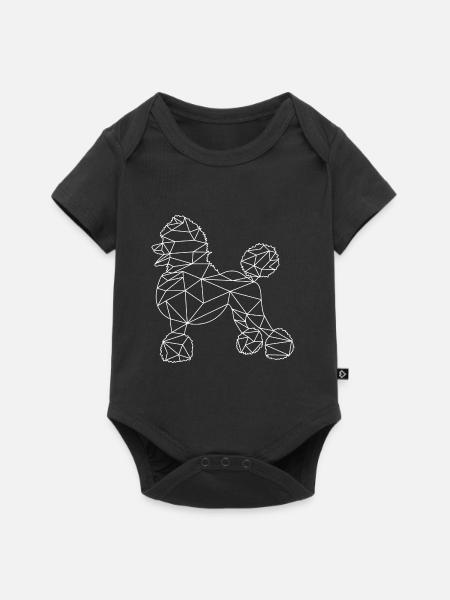 Pudel - Baby Premium Kurzarmbody - Schwarz