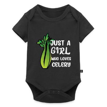 Juste une fille qui aime le céleri - Body à manches courtes Premium Bébé - noir - Devant