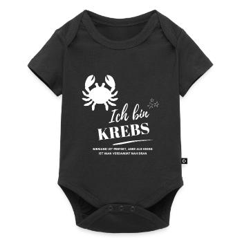Ich bin Krebs Sternzeichen Astrologie - Baby Premium Kurzarmbody - Schwarz - Vorne