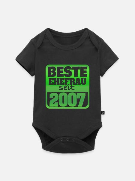 Ehefrau 2007 - Baby Premium Kurzarmbody - Schwarz