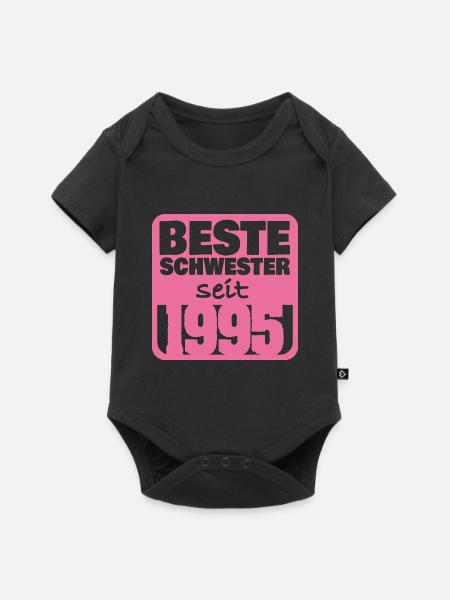 Schwesterchen 1995 - Baby Premium Kurzarmbody - Schwarz