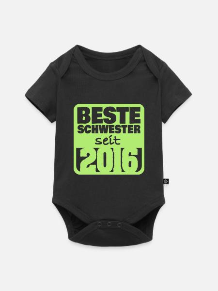 2016 - Baby Premium Kurzarmbody - Schwarz