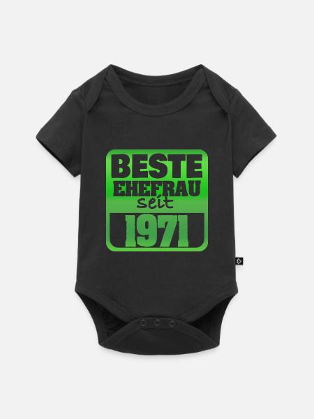 1971 - Baby Premium Kurzarmbody - Schwarz