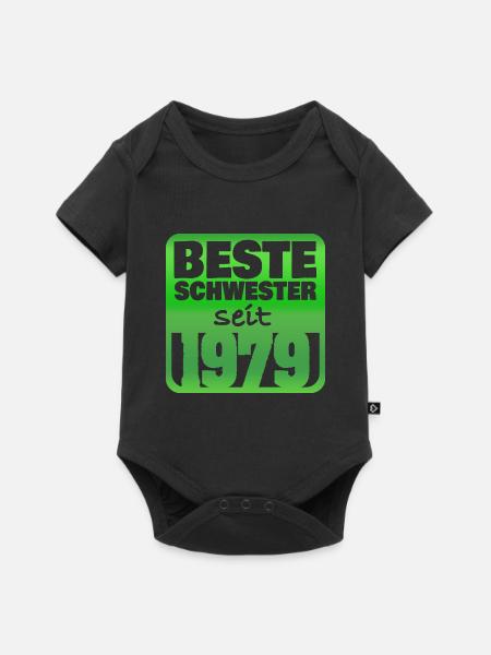 Geschwister 1979 - Baby Premium Kurzarmbody - Schwarz