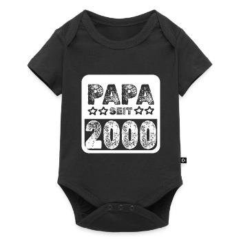 Papa 2000 - Baby Premium Kurzarmbody - Schwarz - Vorne