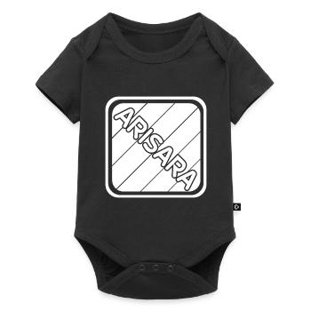 Geschenk für Arisara - Baby Premium Kurzarmbody - Schwarz - Vorne