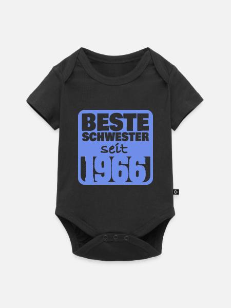 Schwesterchen 1966 - Baby Premium Kurzarmbody - Schwarz