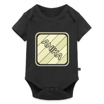 Girl's name Anika - Baby Premium short-sleeve bodysuit - black - Front