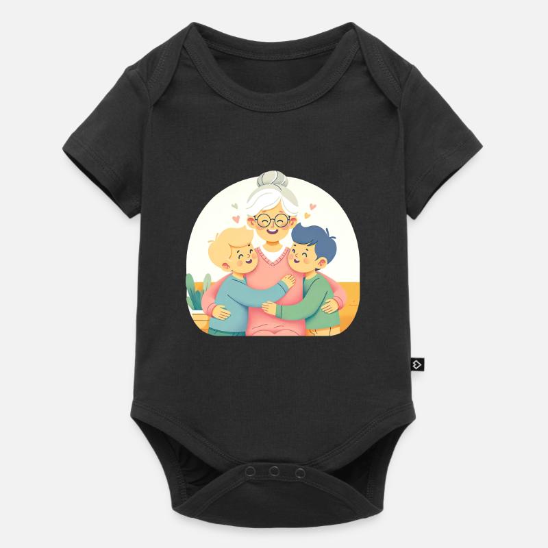 L’étreinte de joie pure de grand-mère - Body à manches courtes Premium Bébé - noir