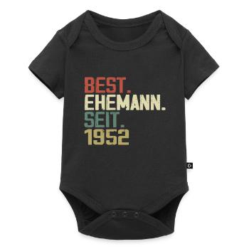 Best Ehemann Seit 1952 Geburtstagsgeschenk 1952 - Baby Premium Kurzarmbody - Schwarz - Vorne