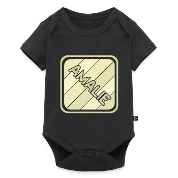 Amalie - Baby Premium short-sleeve bodysuit - black - Front